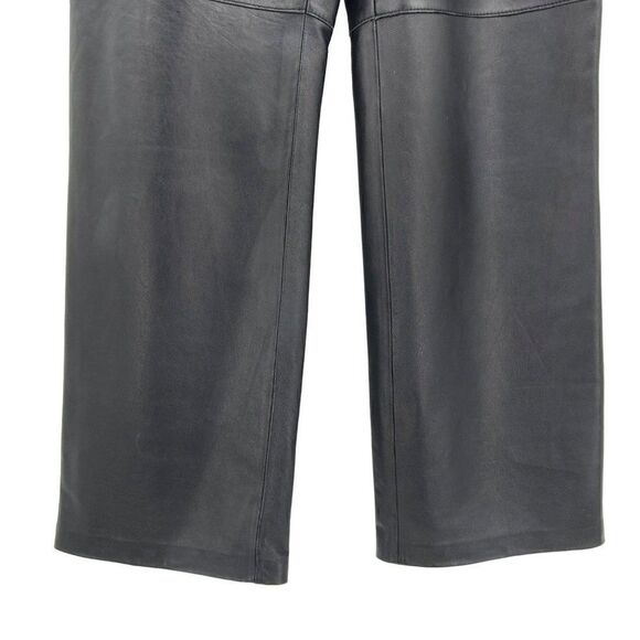 Alfani 100%‎ Leather Fully Lined Boot Cut Pants Black Women's Size 12 - Picture 4 of 11